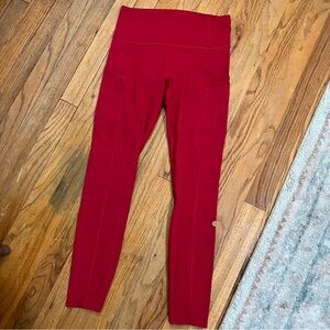 Lululemon Athletica Red Leggings